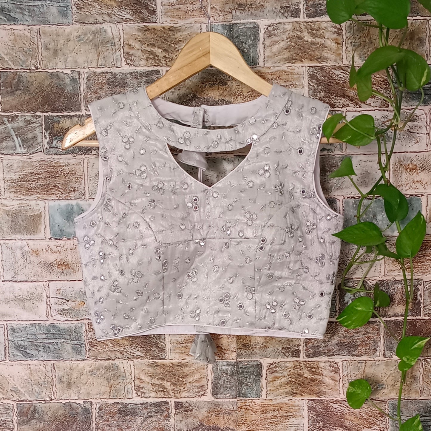 Silver Mirrorwork Blouse