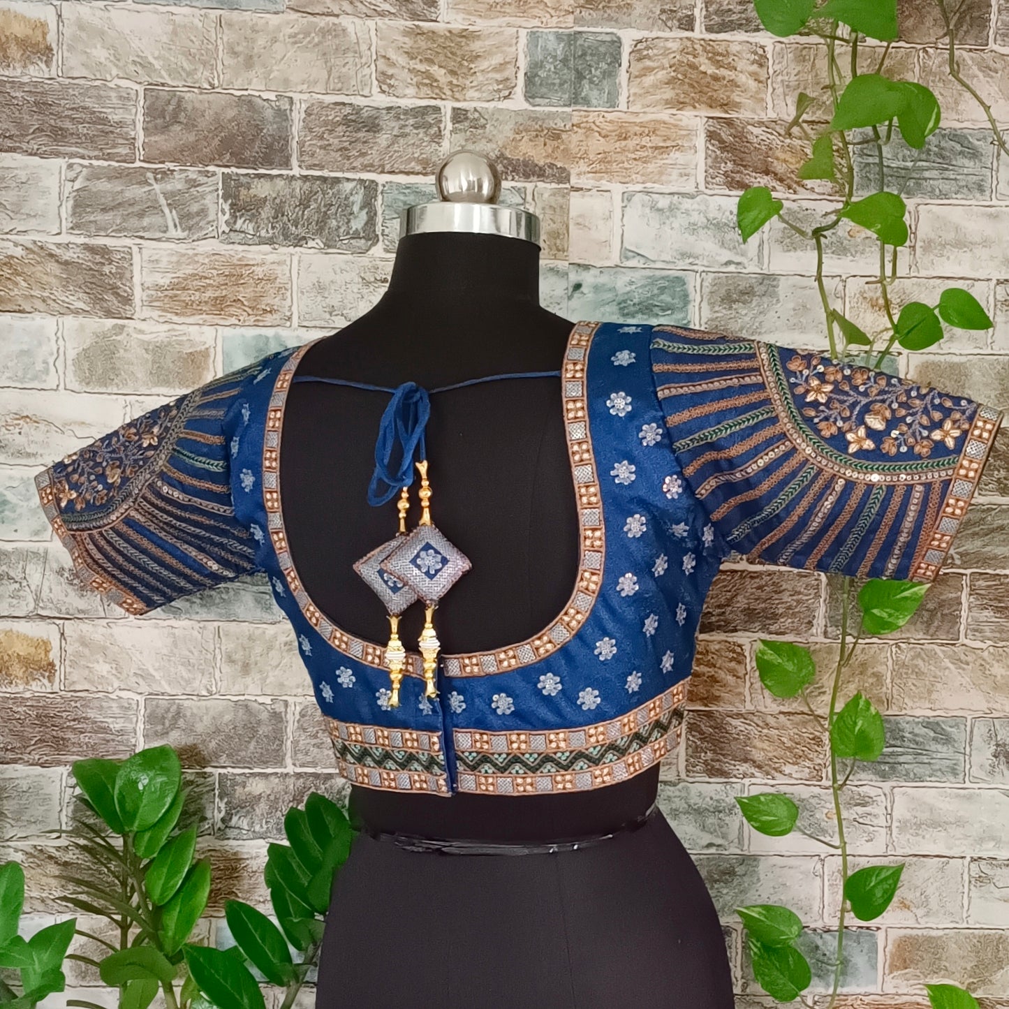 Dark Blue Wedding Blouse