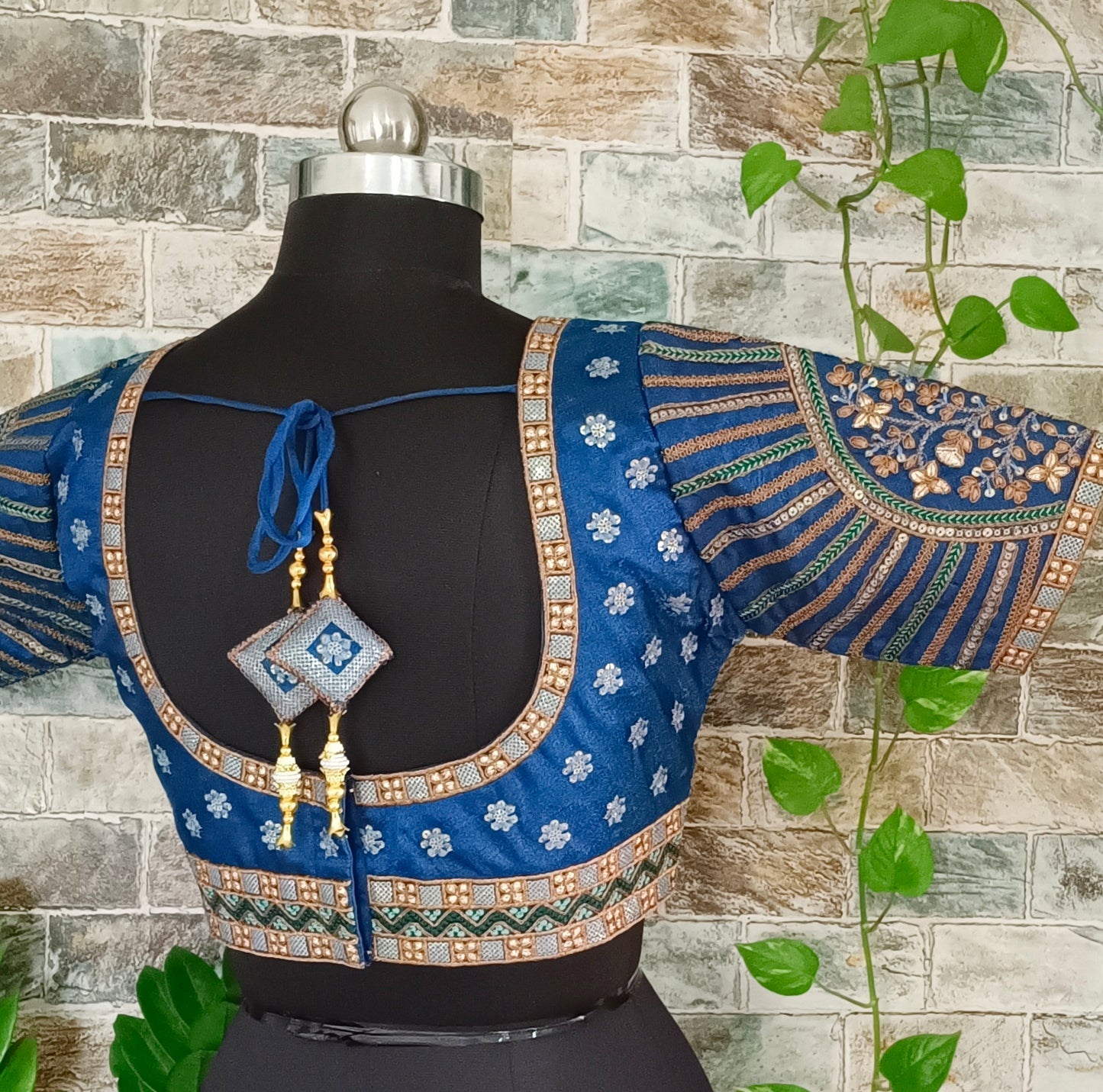 Dark Blue Wedding Blouse