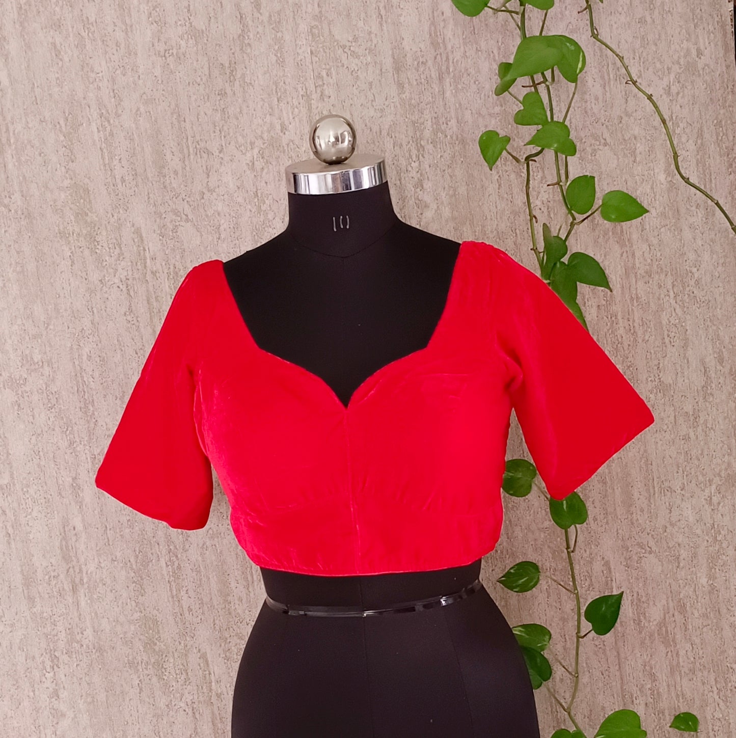 Red Velvet Blouse