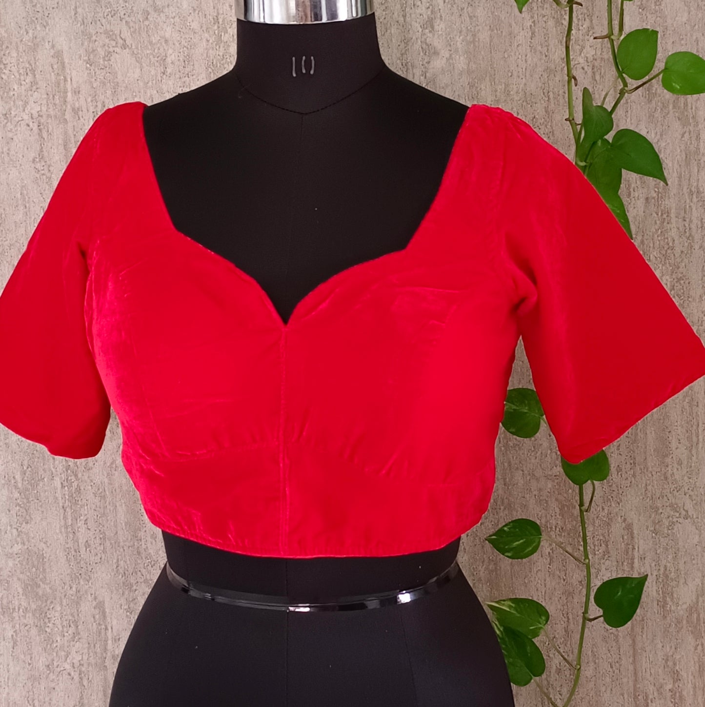 Red Velvet Blouse