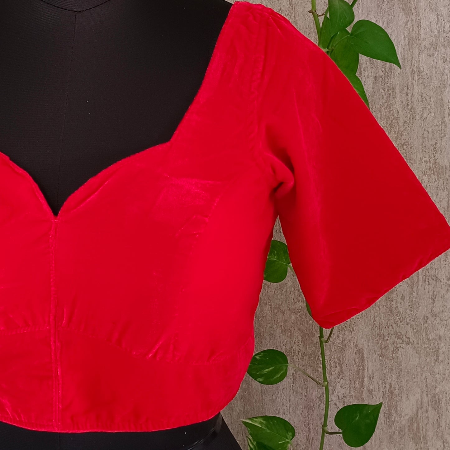 Red Velvet Blouse