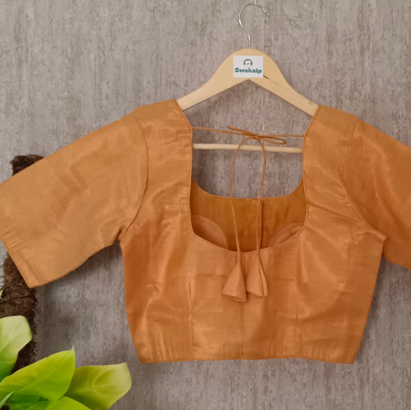 Mustard Golden Silk Blend Blouse