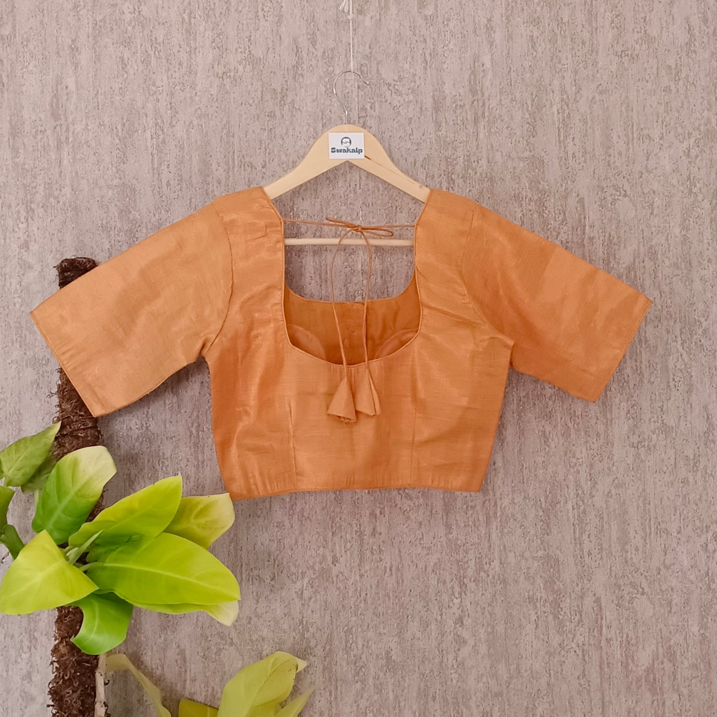 Mustard Golden Silk Blend Blouse