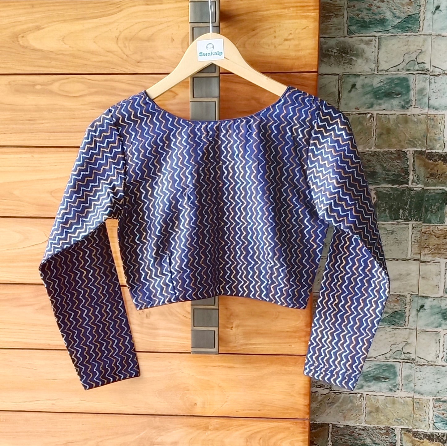 Navy Blue Full Sleeve Blouse