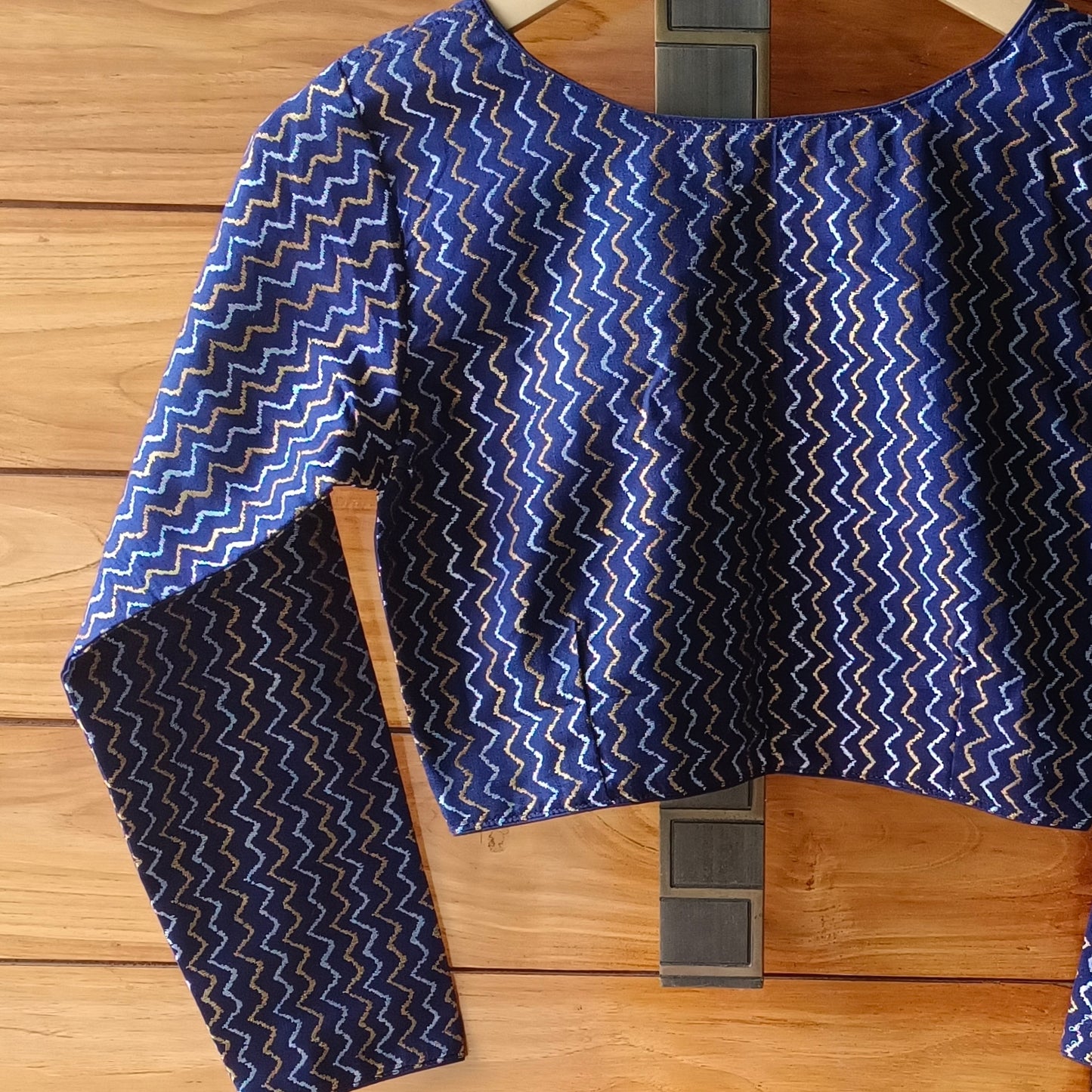 Navy Blue Full Sleeve Blouse