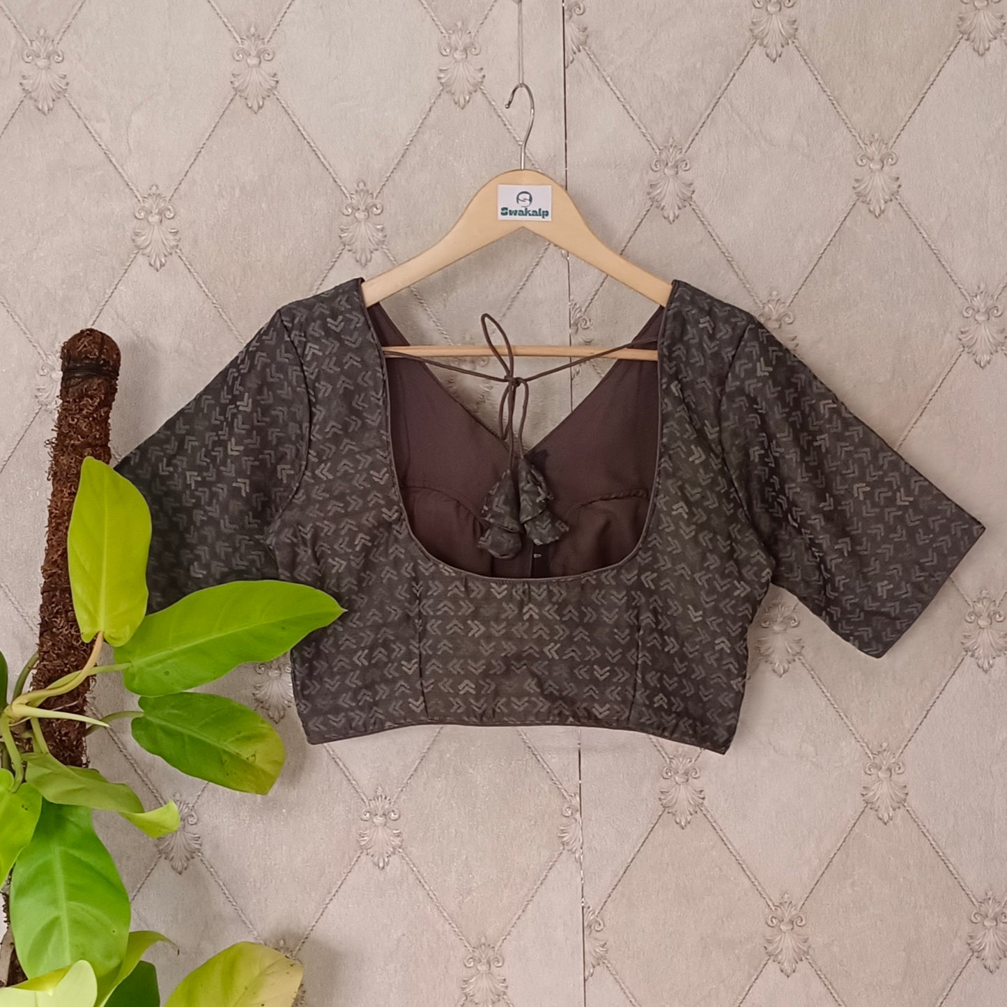 Grey Peter Pan Collared  Blouse