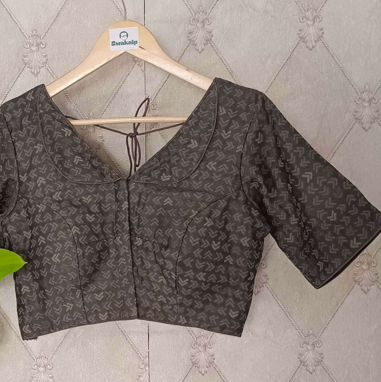 Grey Peter Pan Collared  Blouse