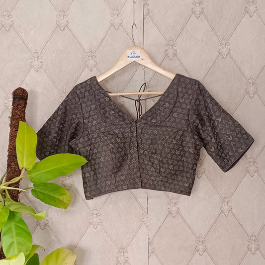 Grey Peter Pan Collared  Blouse