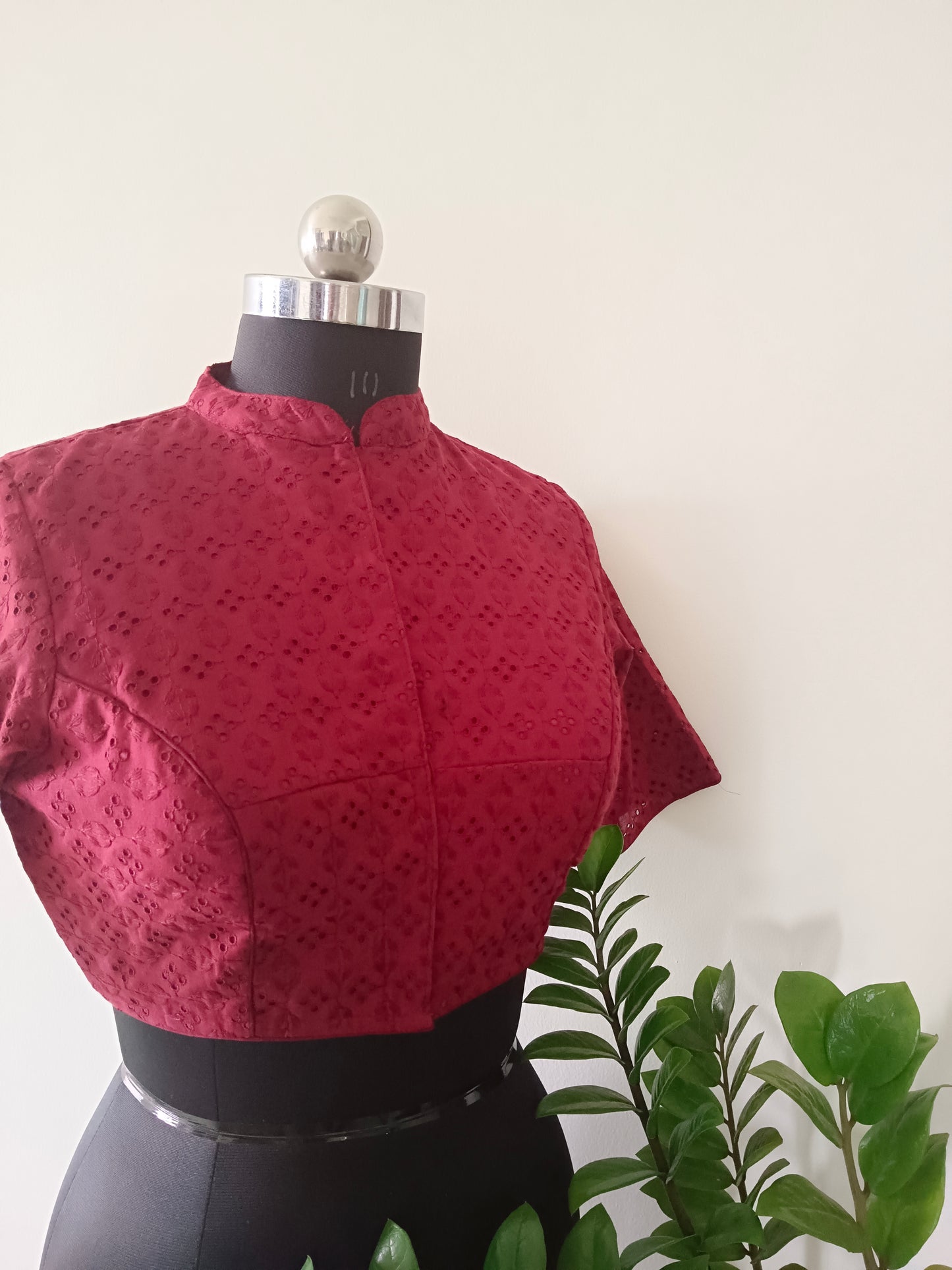 Maroon Cotton Blouse