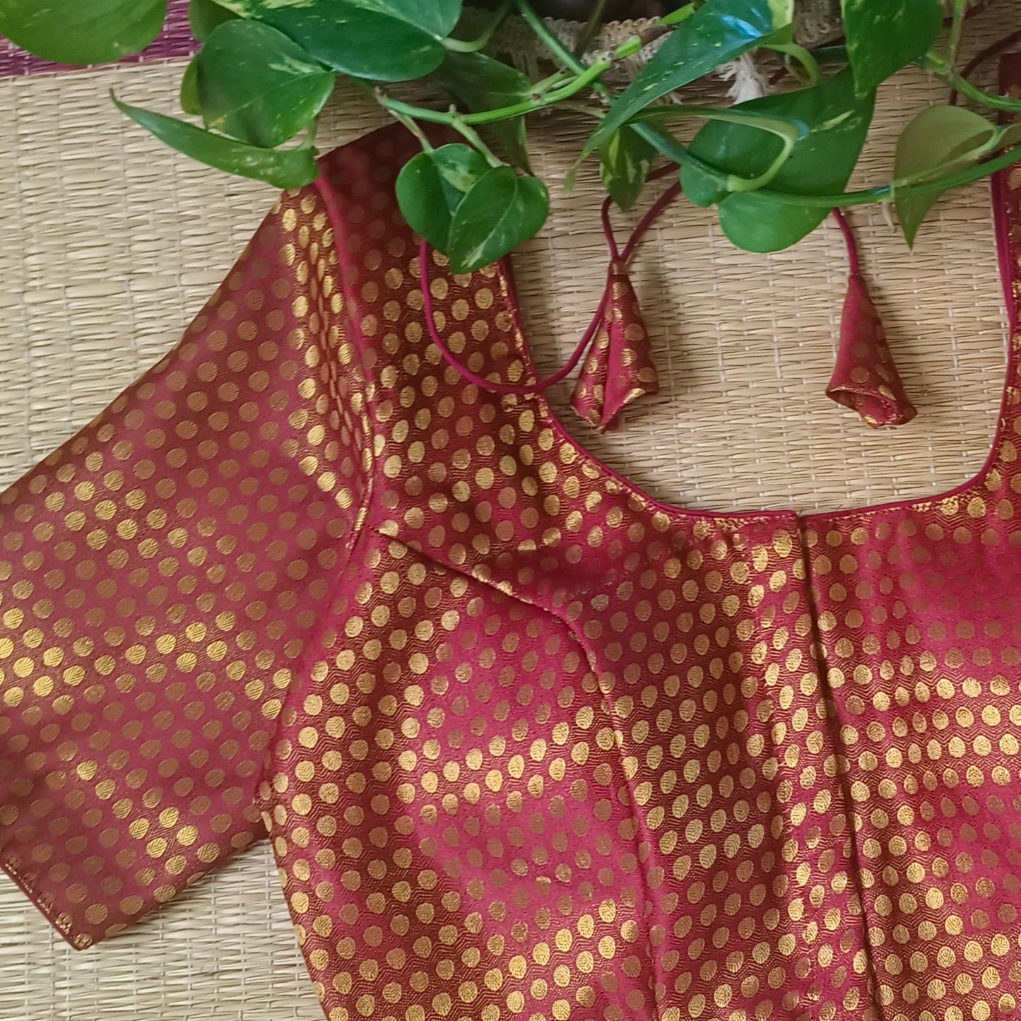 Classic Maroon Brocade Blouse(assorted)