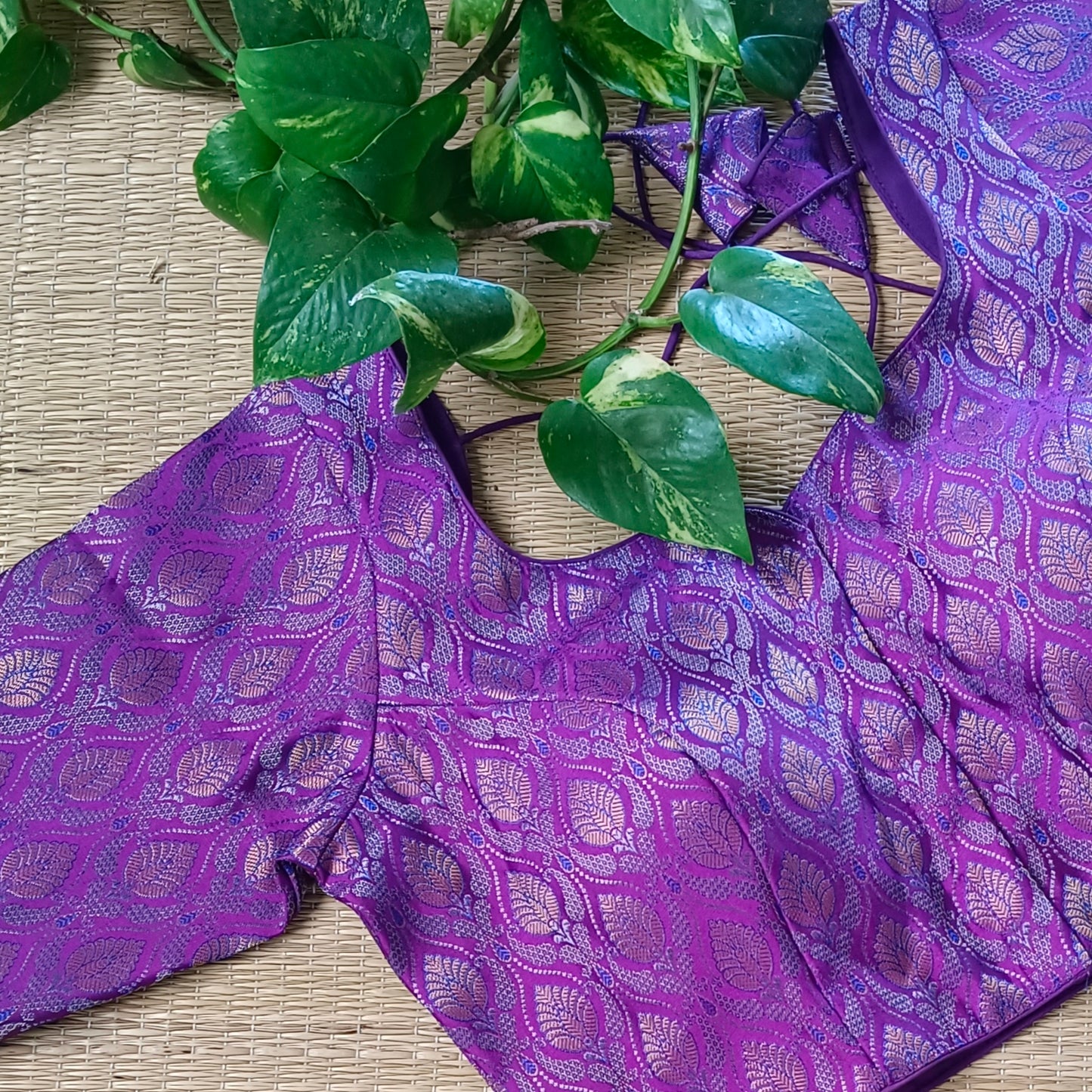 Purple Brocade Blouse