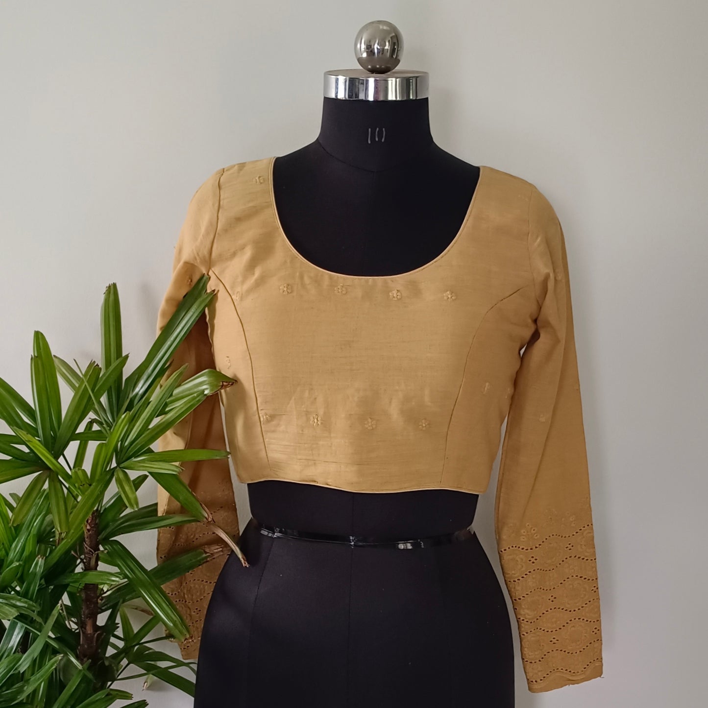 Golden Cotton Full Sleeve Blouse