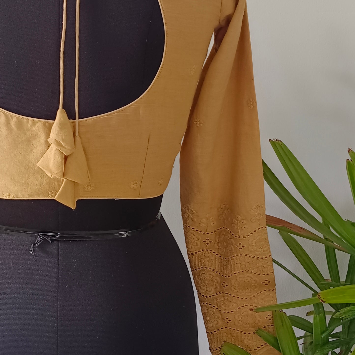 Golden Cotton Full Sleeve Blouse