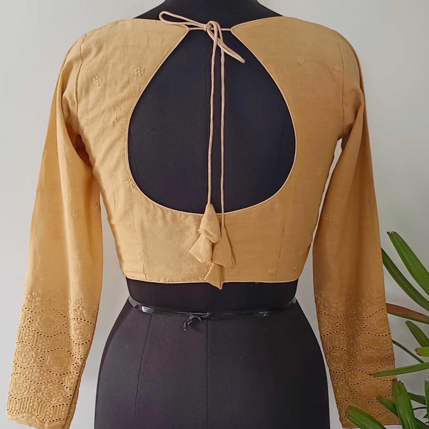 Golden Cotton Full Sleeve Blouse