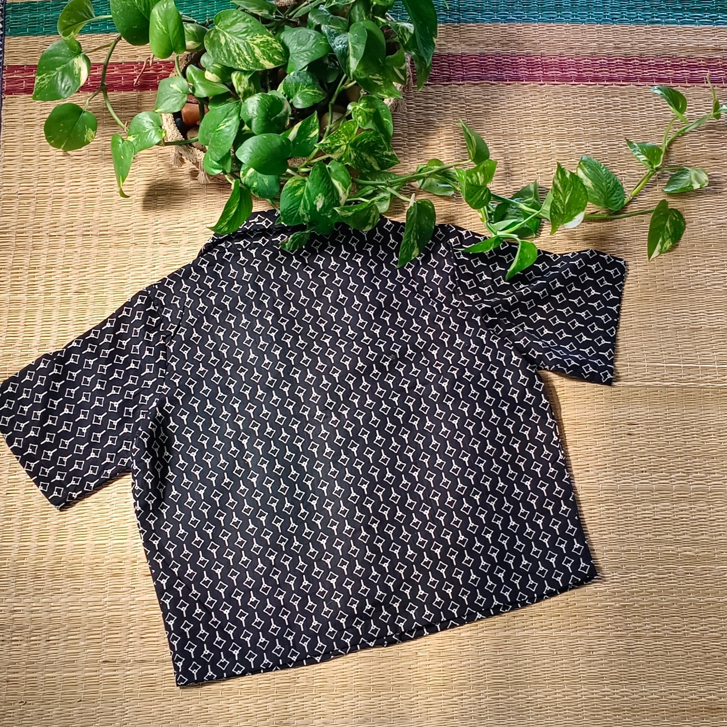 Cotton waist length blouse/ crop top