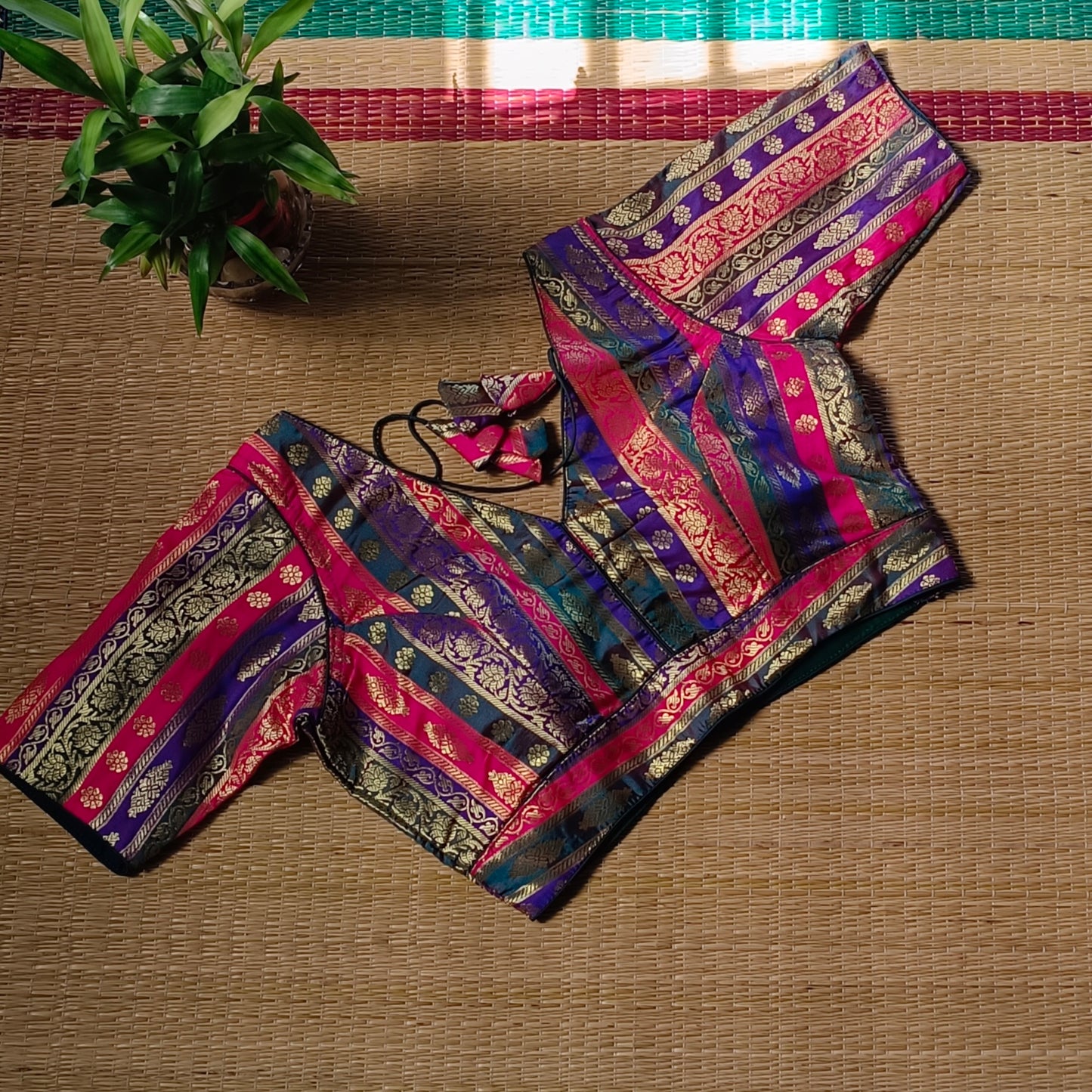 Multicolor Brocade Blouse