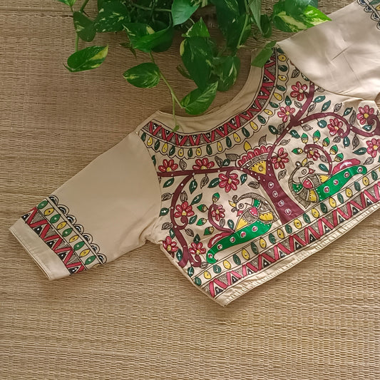 Golden hand painted Blouse