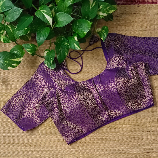 Classic Purple Brocade Blouse(assorted)