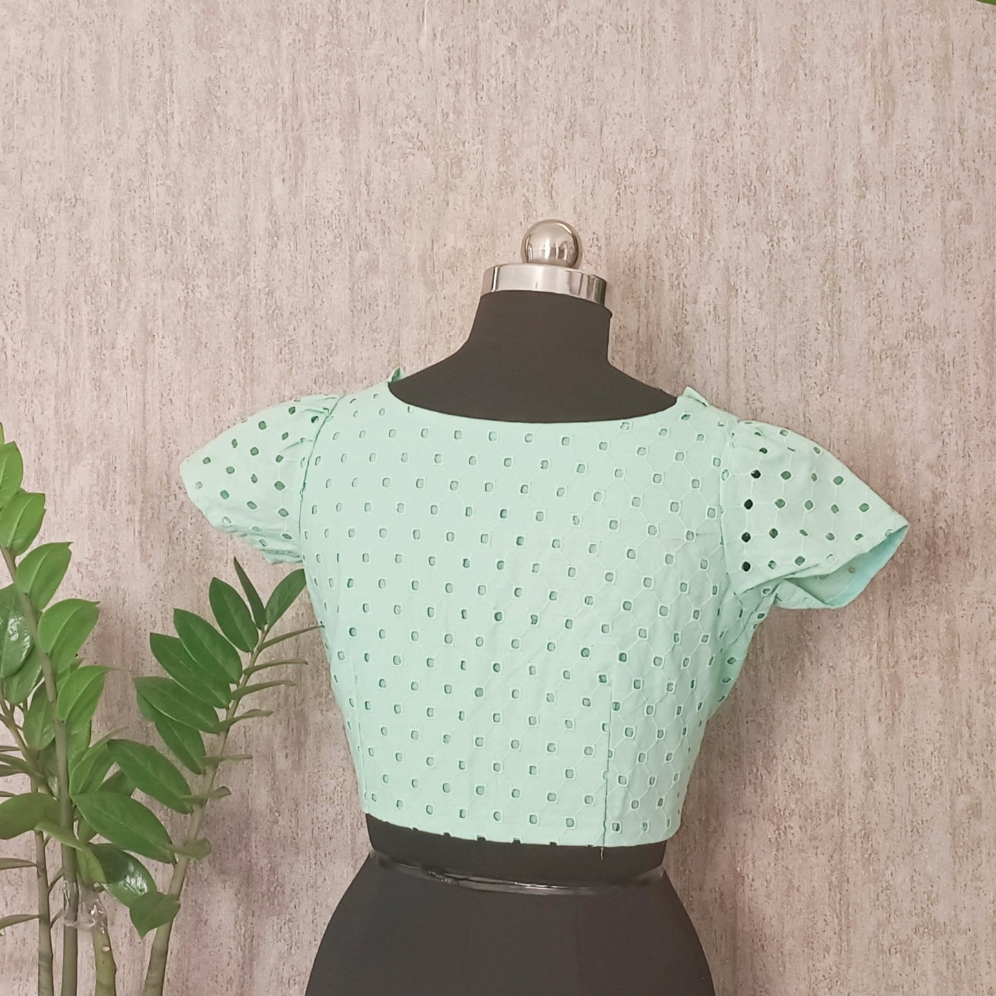 Mint Green Side Tie Blouse