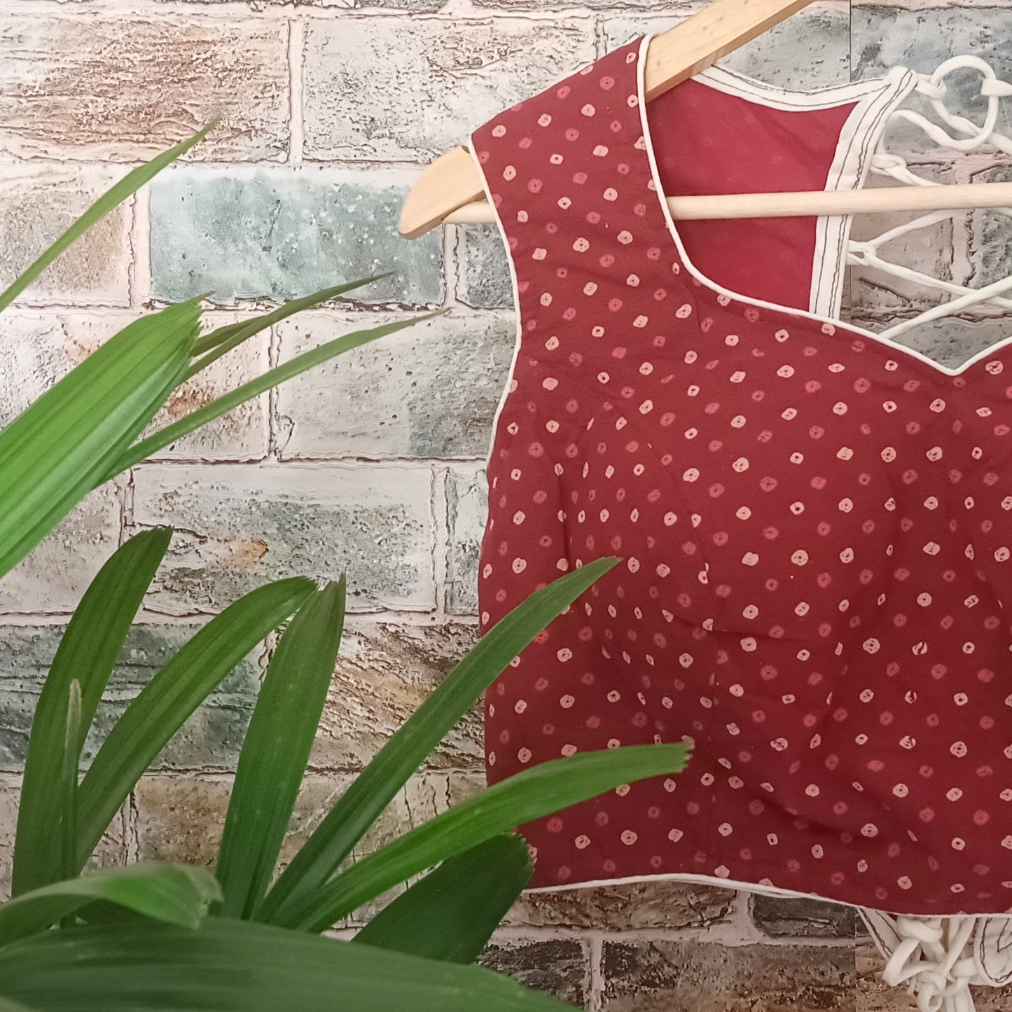 Maroon Backless Blouse