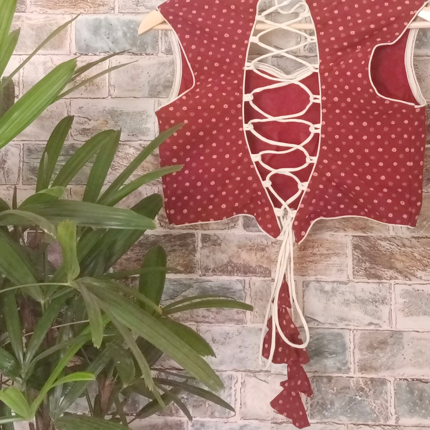 Maroon Backless Blouse