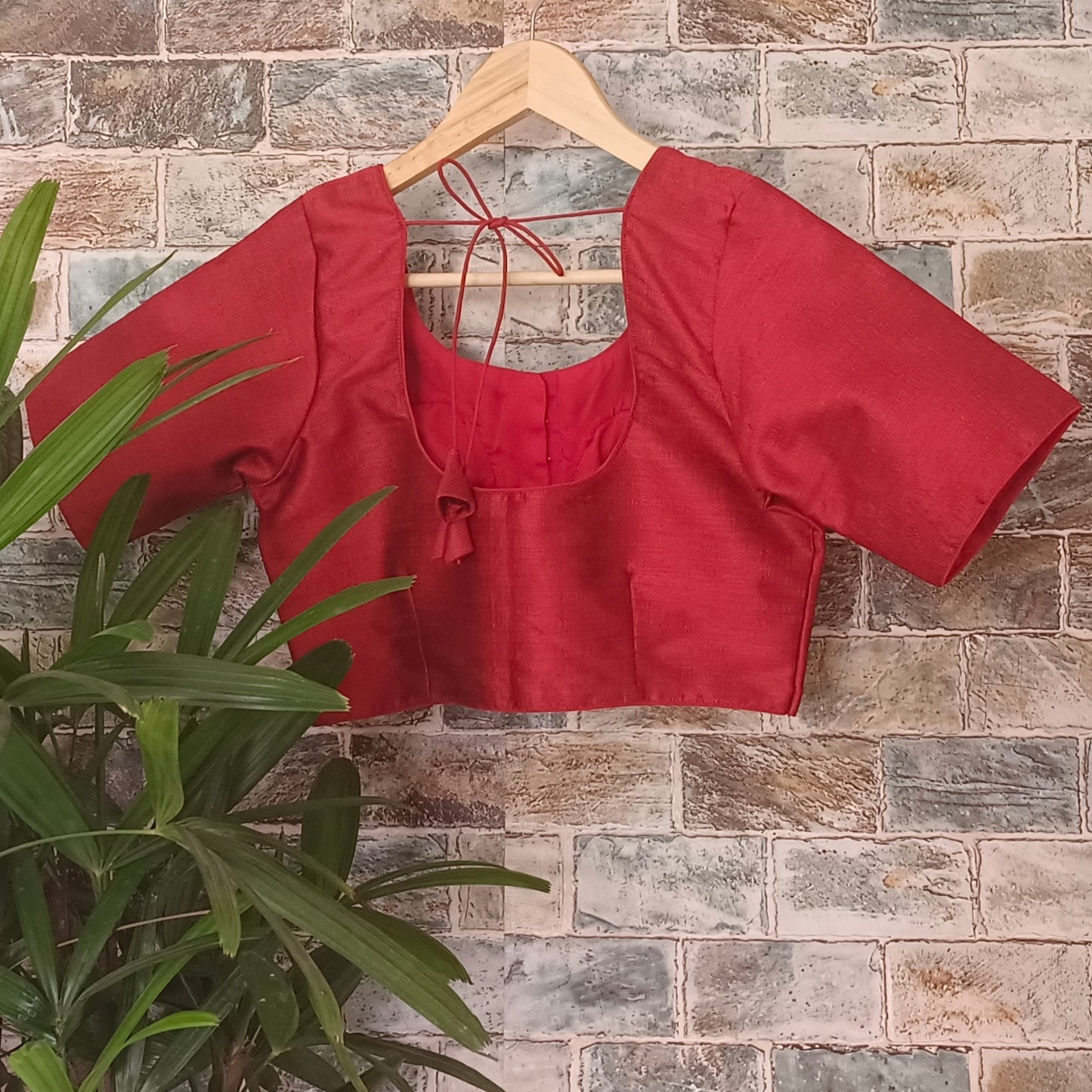 Classic Plain Red Blouse