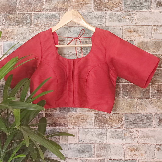 Classic Plain Red Blouse