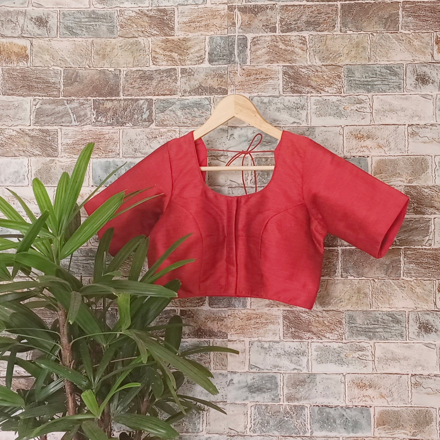 Classic Plain Red Blouse