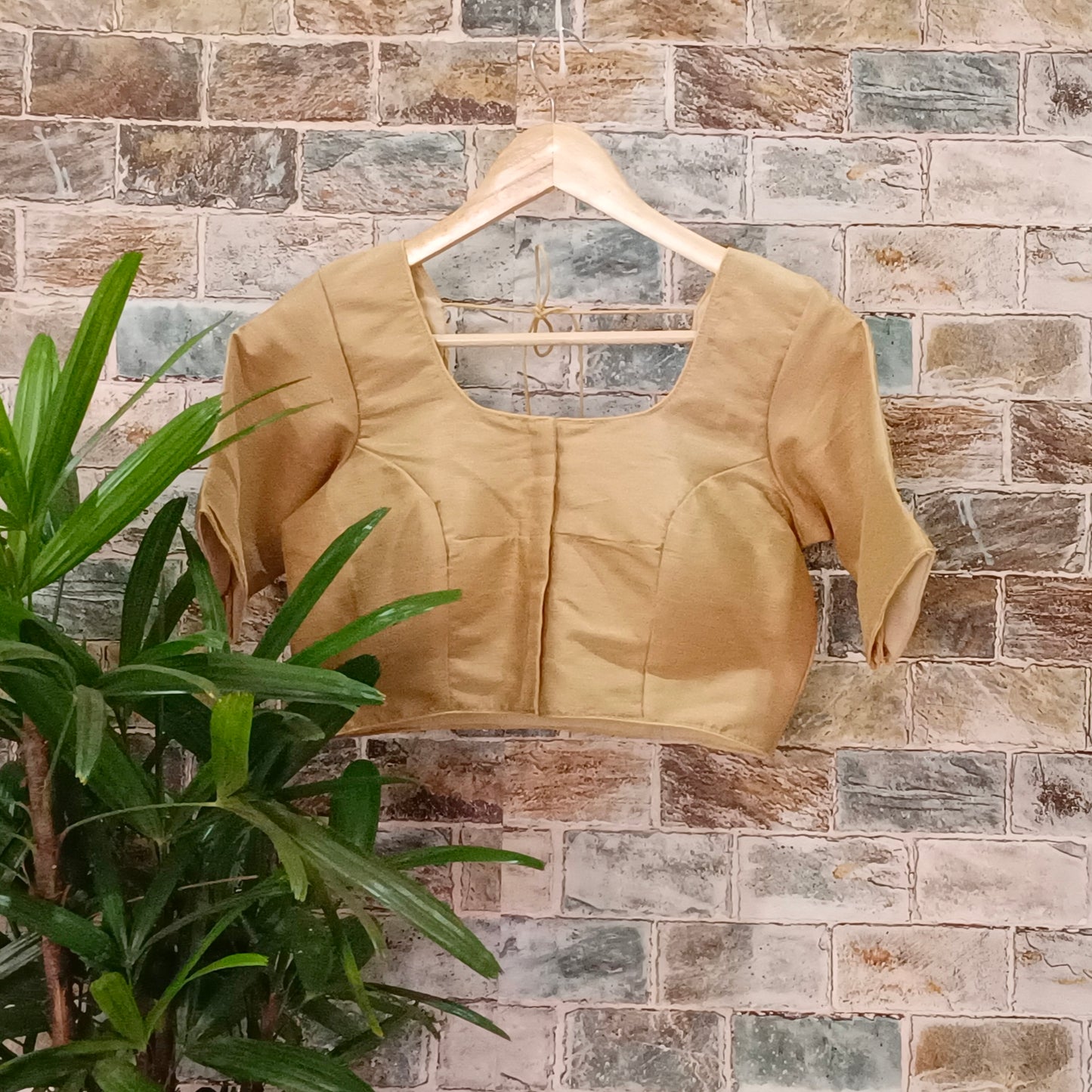 Classic Plain Golden Blouse