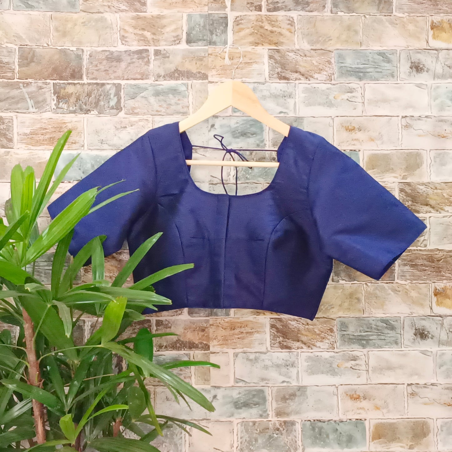 Classic Plain Navy Blue Blouse