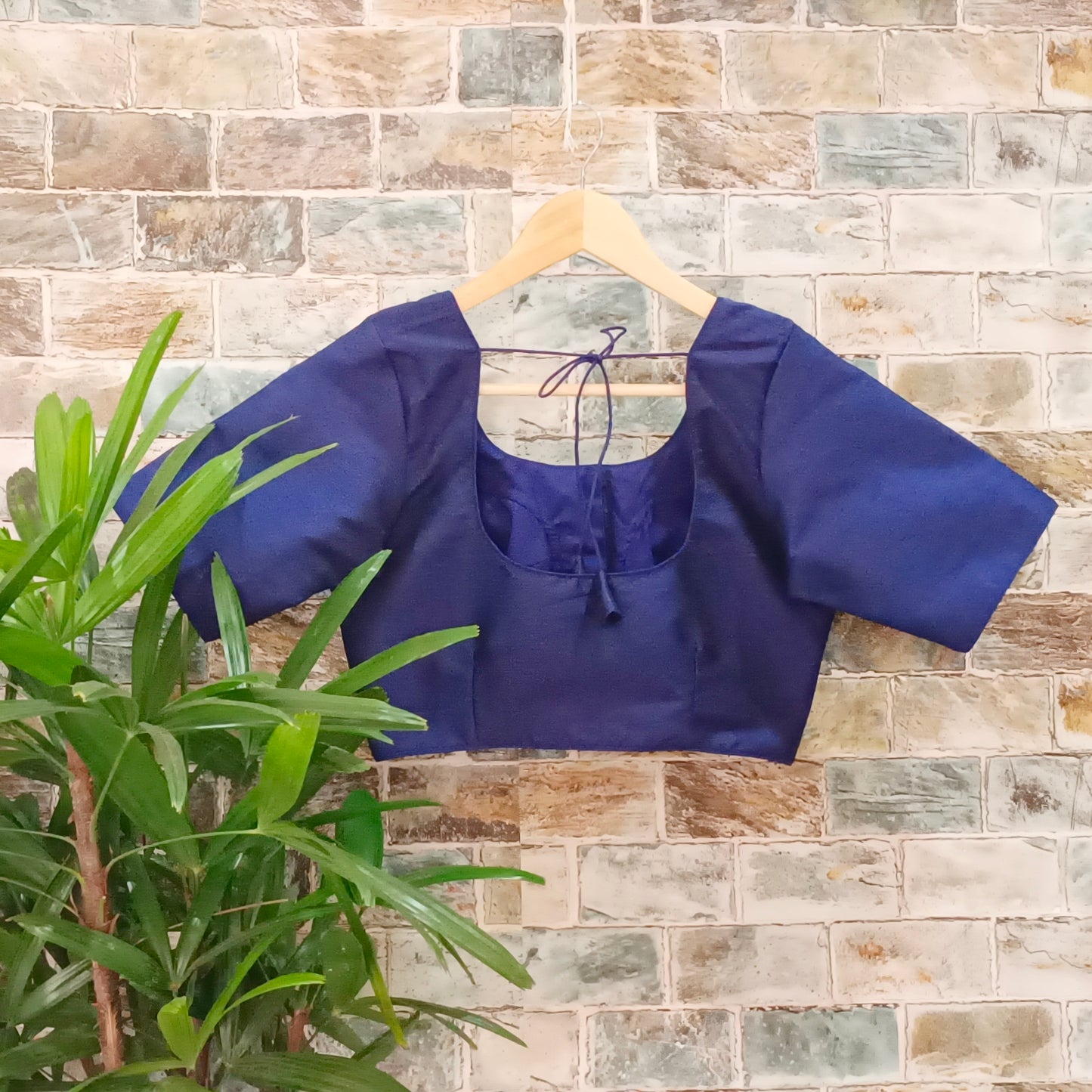 Classic Plain Navy Blue Blouse