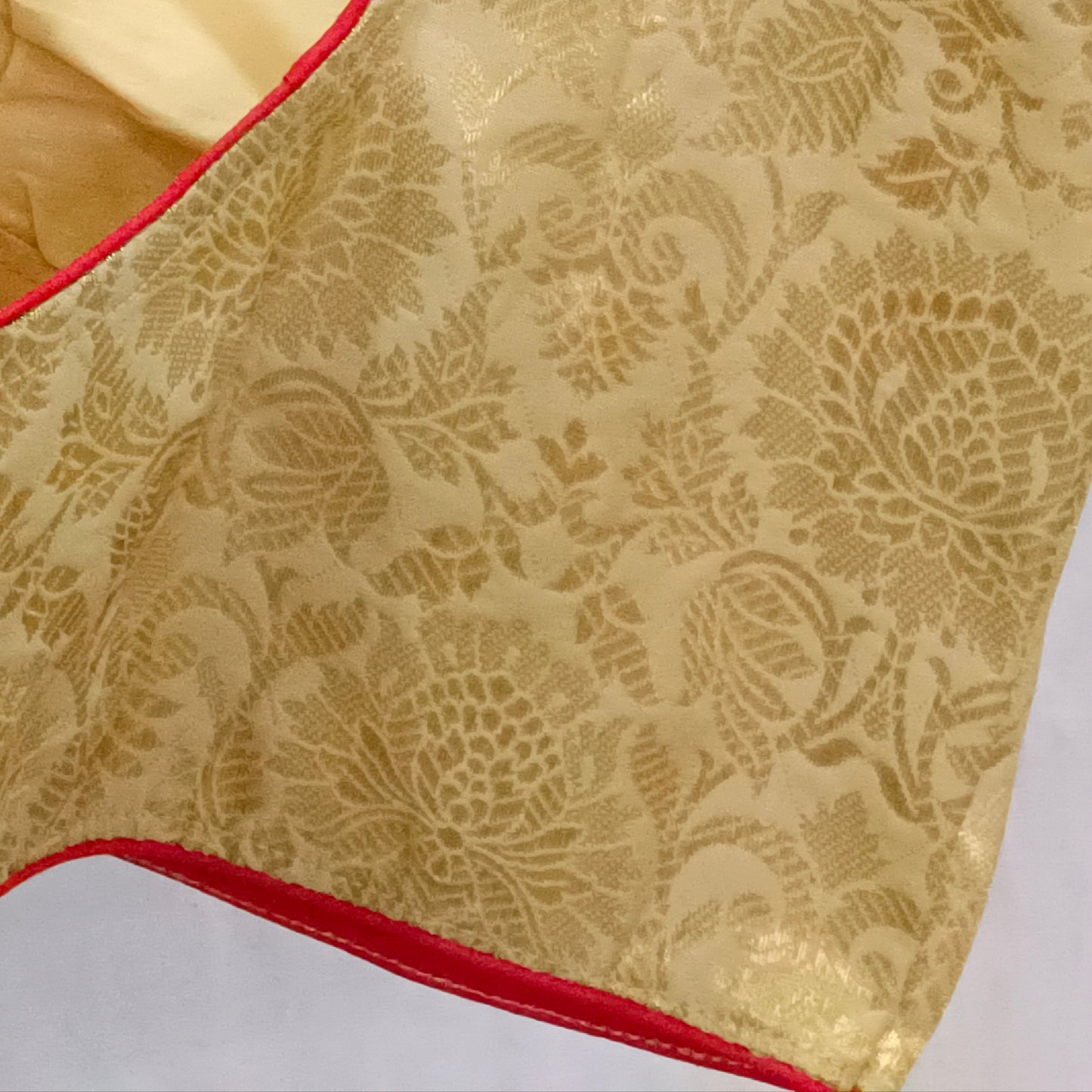 Brocade Golden Sleeveless Blouse