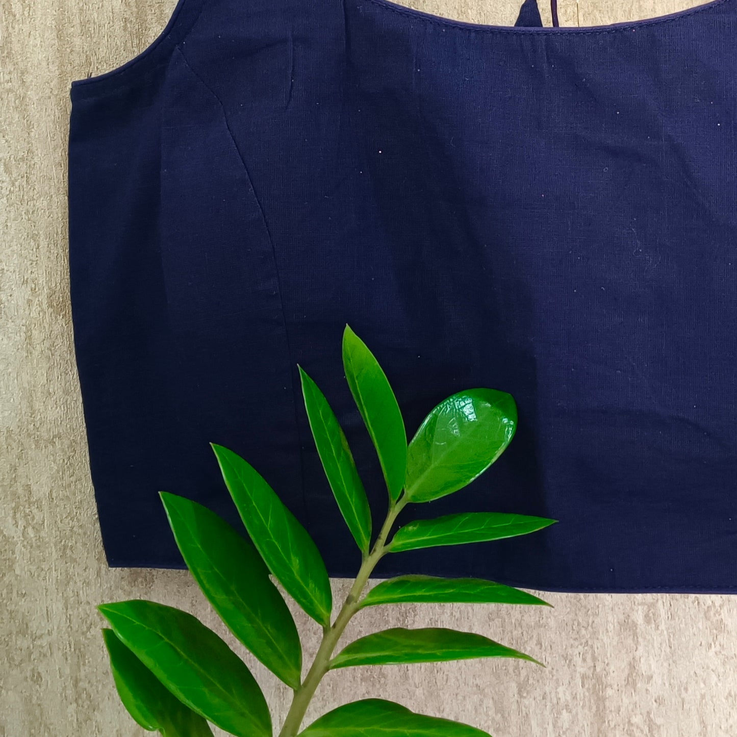 Navy Blue Cotton Blouse