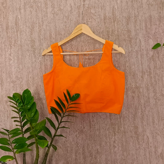 Orange Cotton Blouse