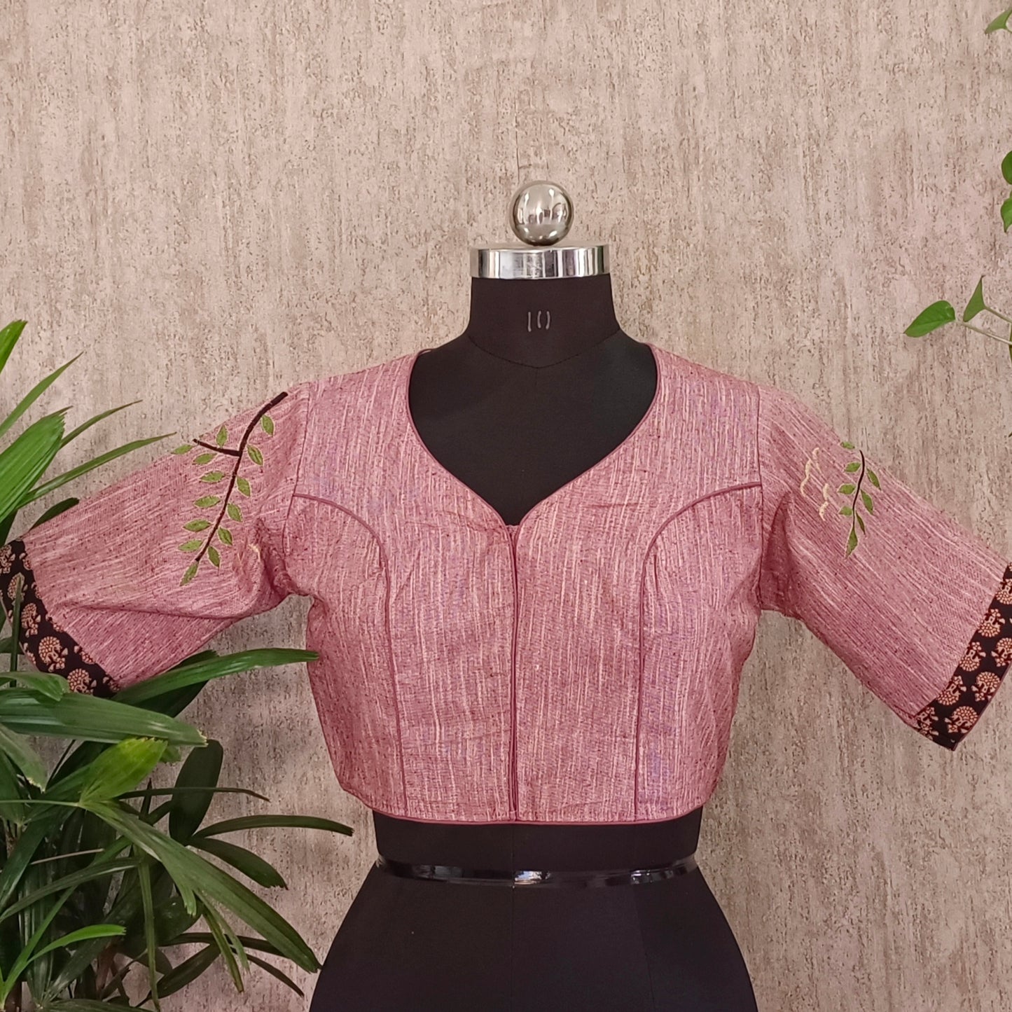 Khadi Patch work- embroidery Blouse