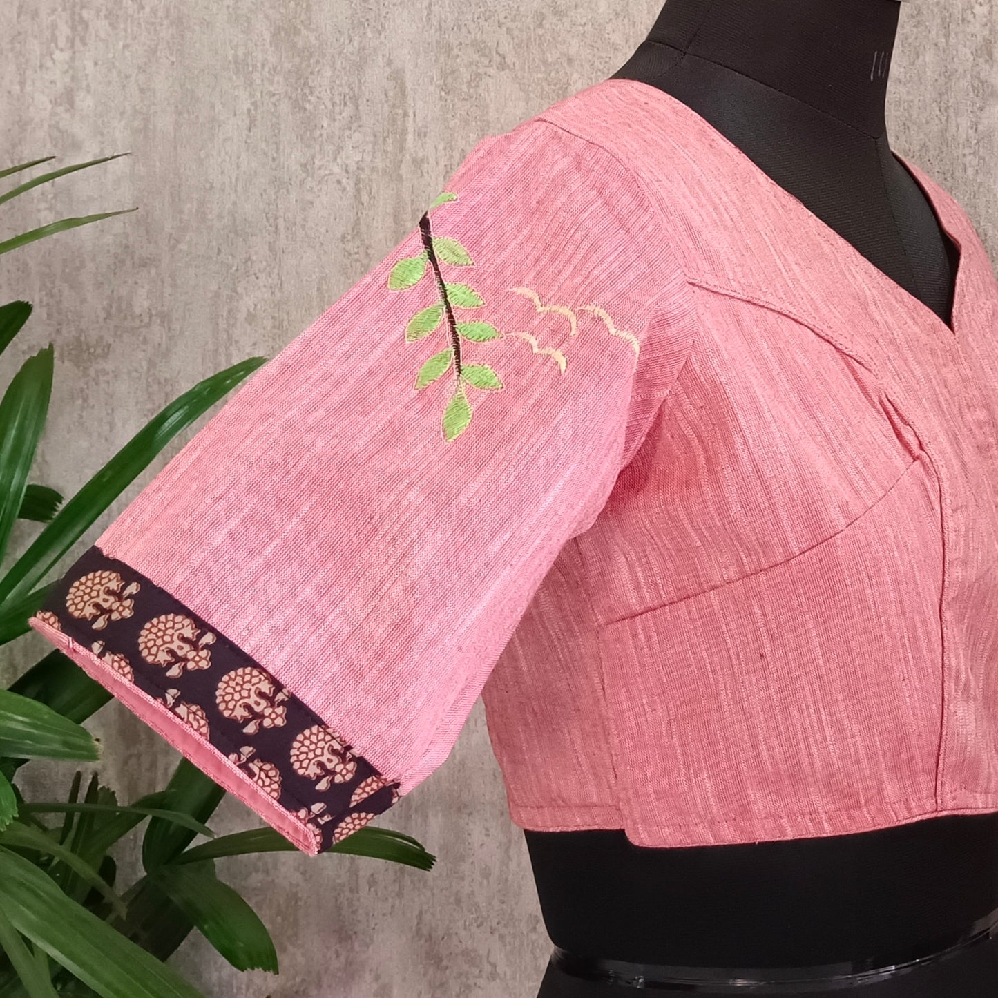 Khadi Patch work- embroidery Blouse