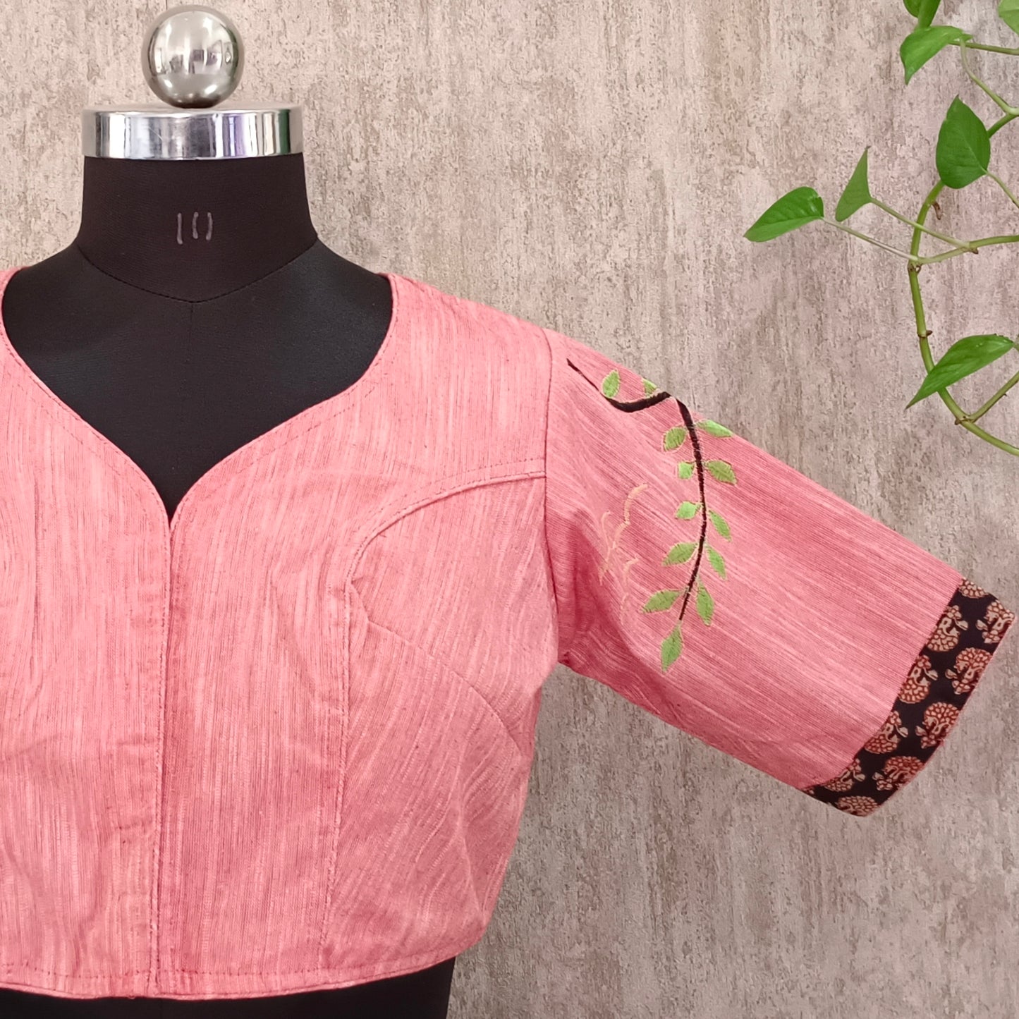 Khadi Patch work- embroidery Blouse