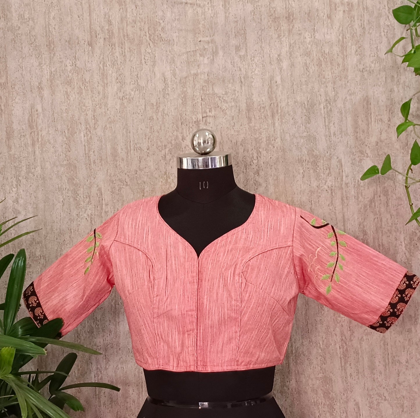 Khadi Patch work- embroidery Blouse