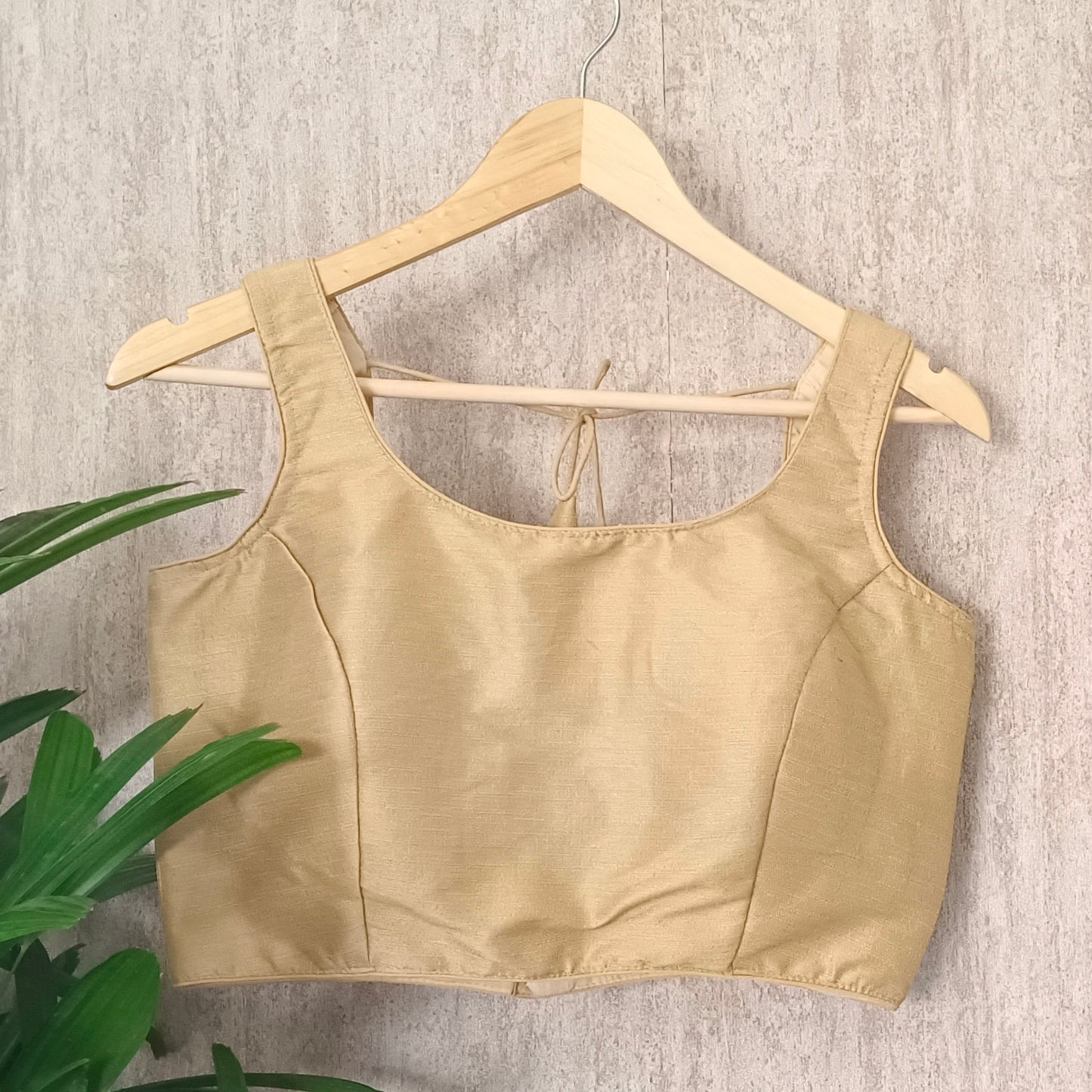 Golden Sleeveless Blouse