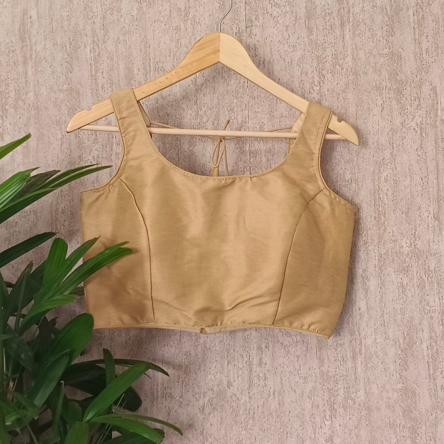 Golden Sleeveless Blouse