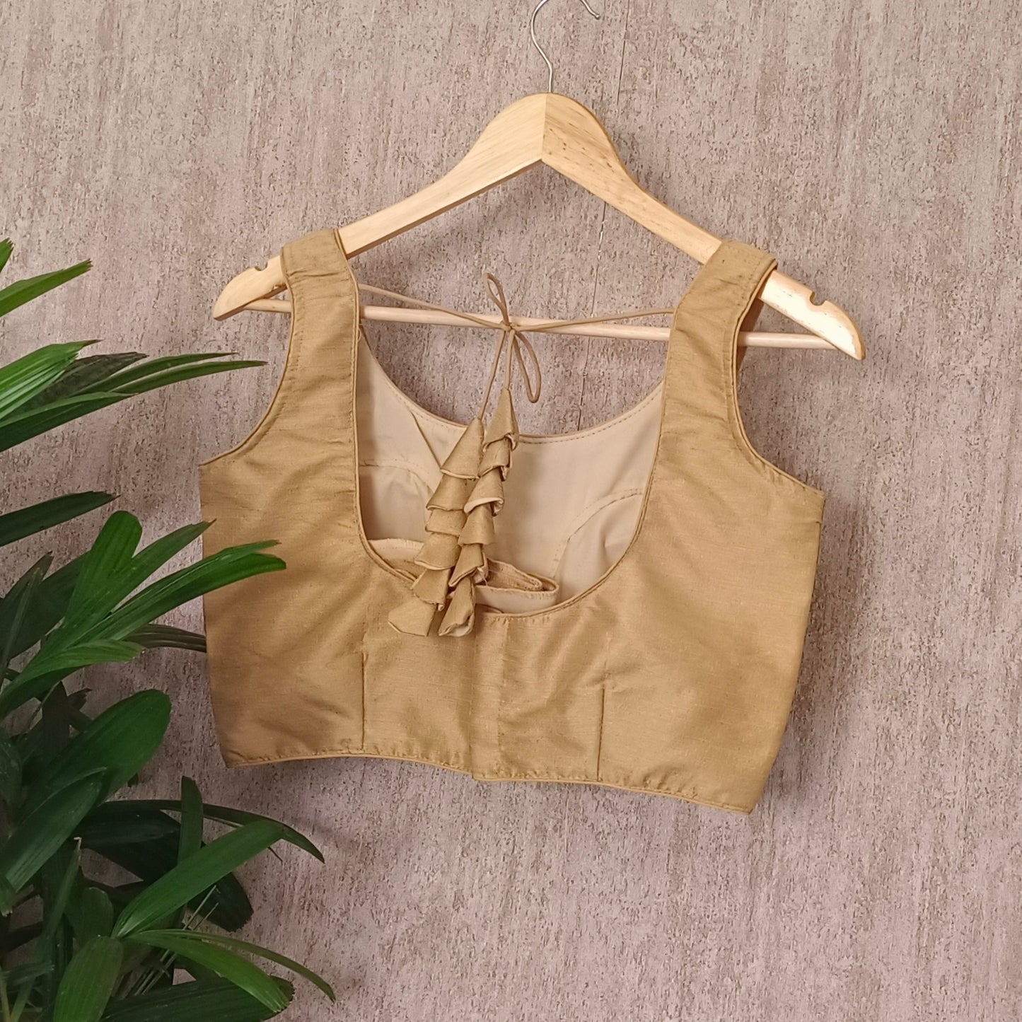 Golden Sleeveless Blouse