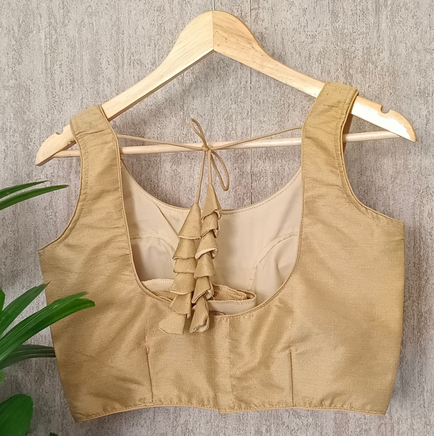 Golden Sleeveless Blouse