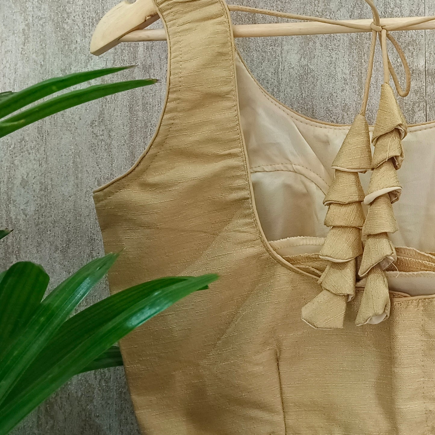 Golden Sleeveless Blouse