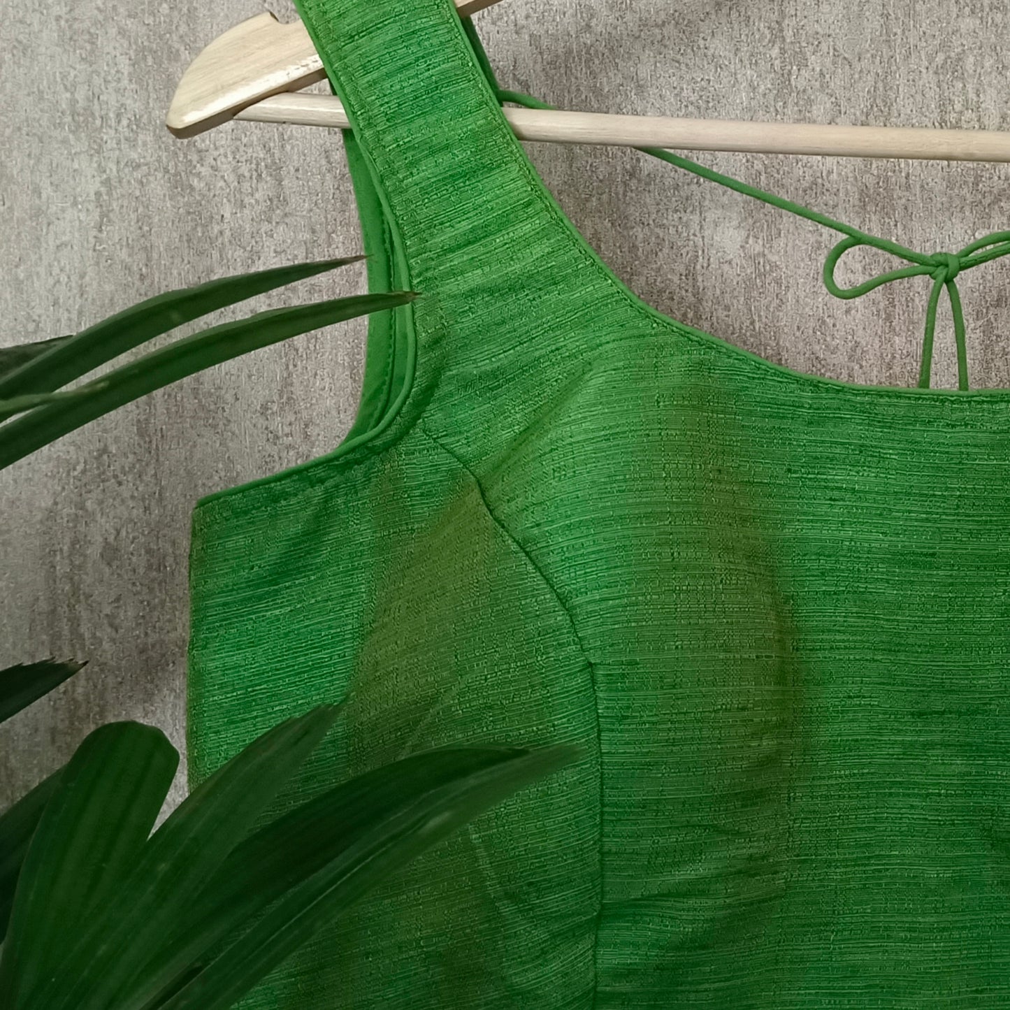 Green Sleeveless Blouse