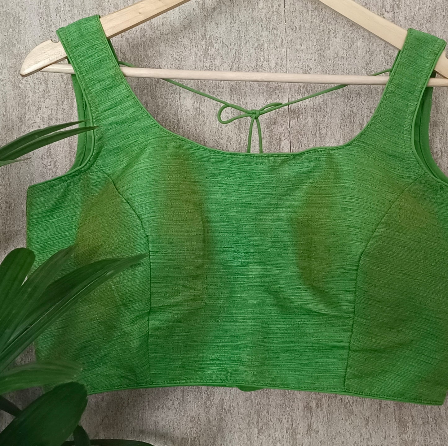 Green Sleeveless Blouse