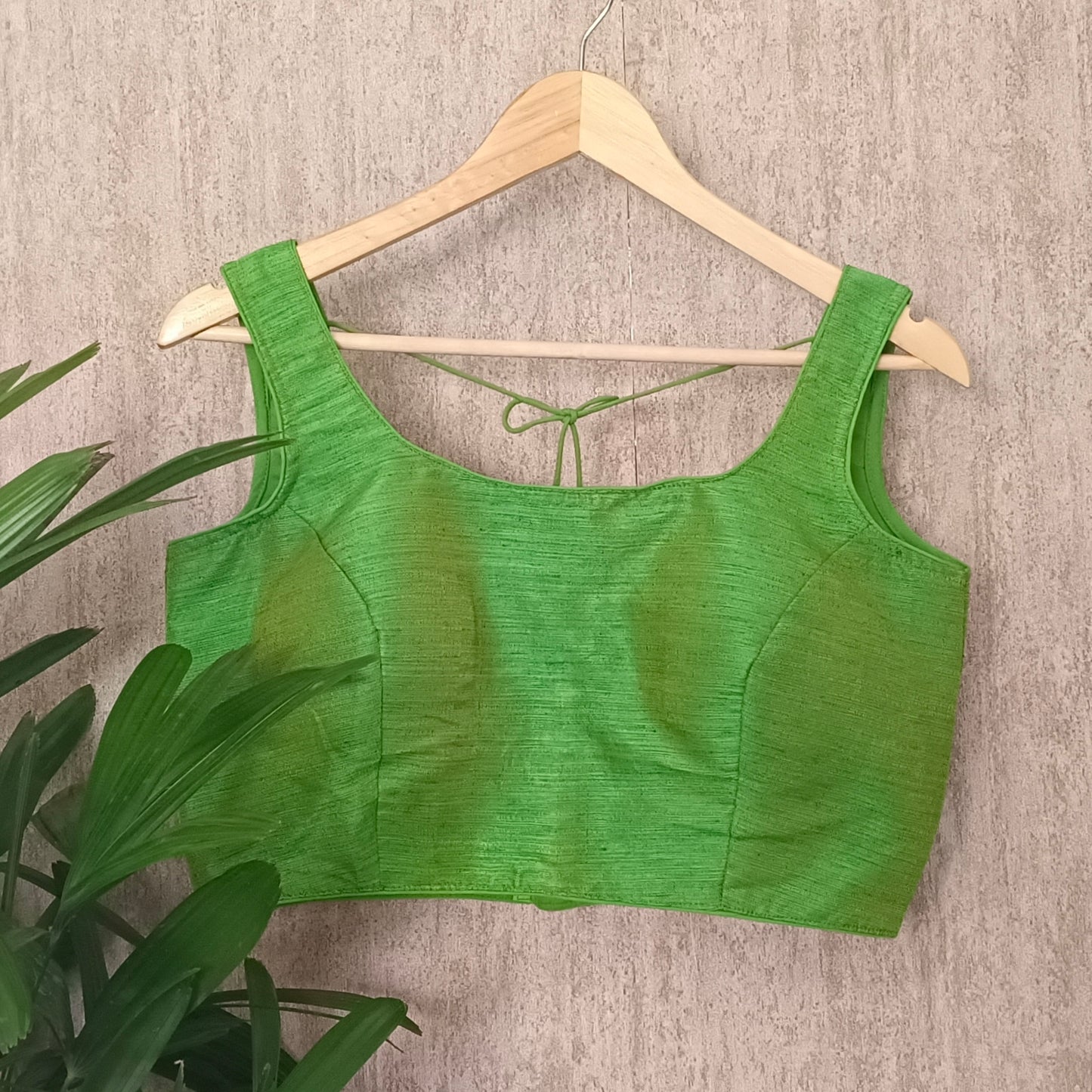 Green Sleeveless Blouse