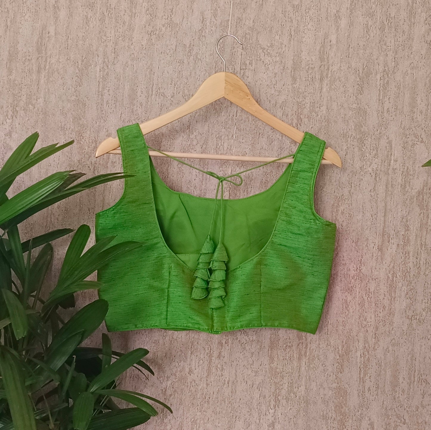 Green Sleeveless Blouse