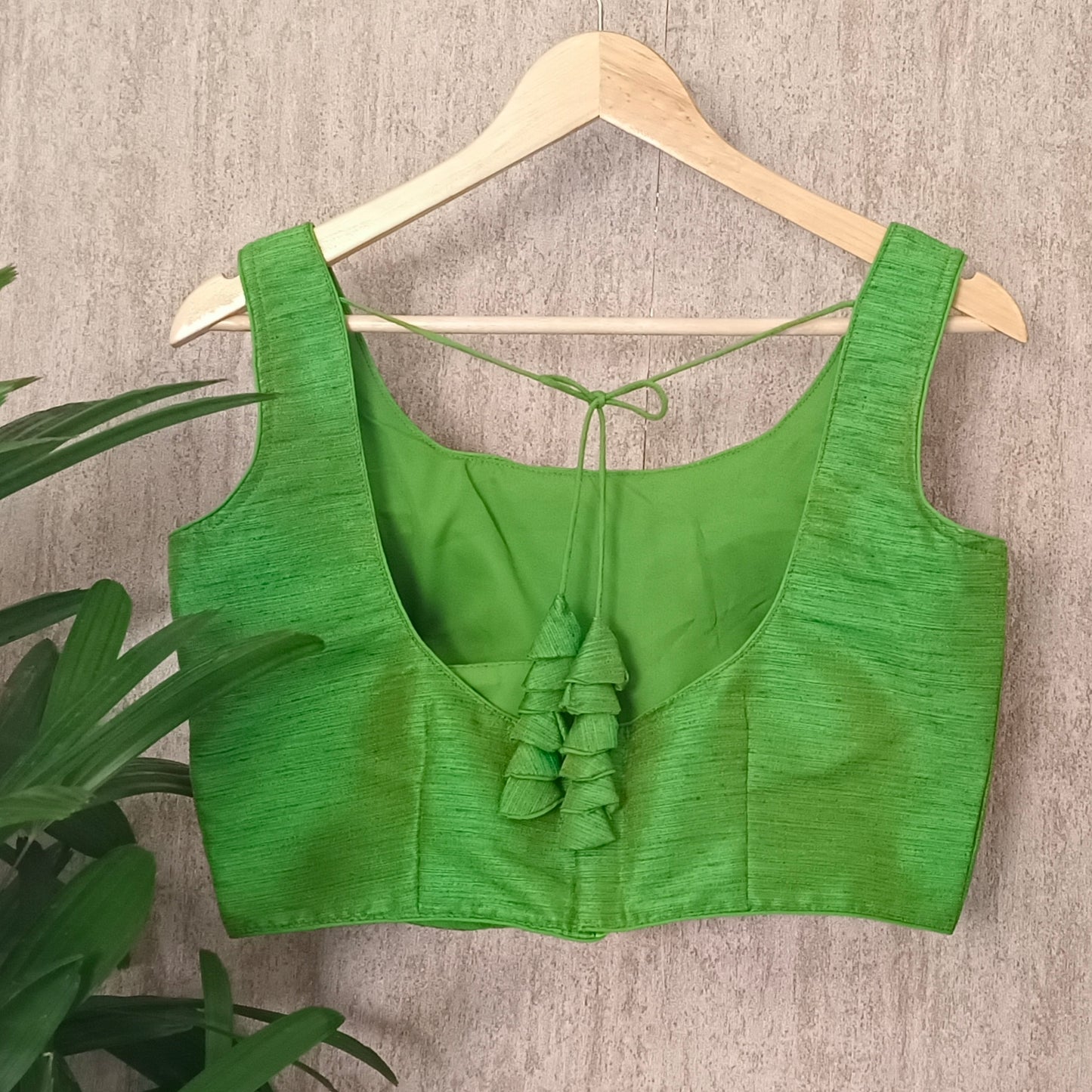 Green Sleeveless Blouse