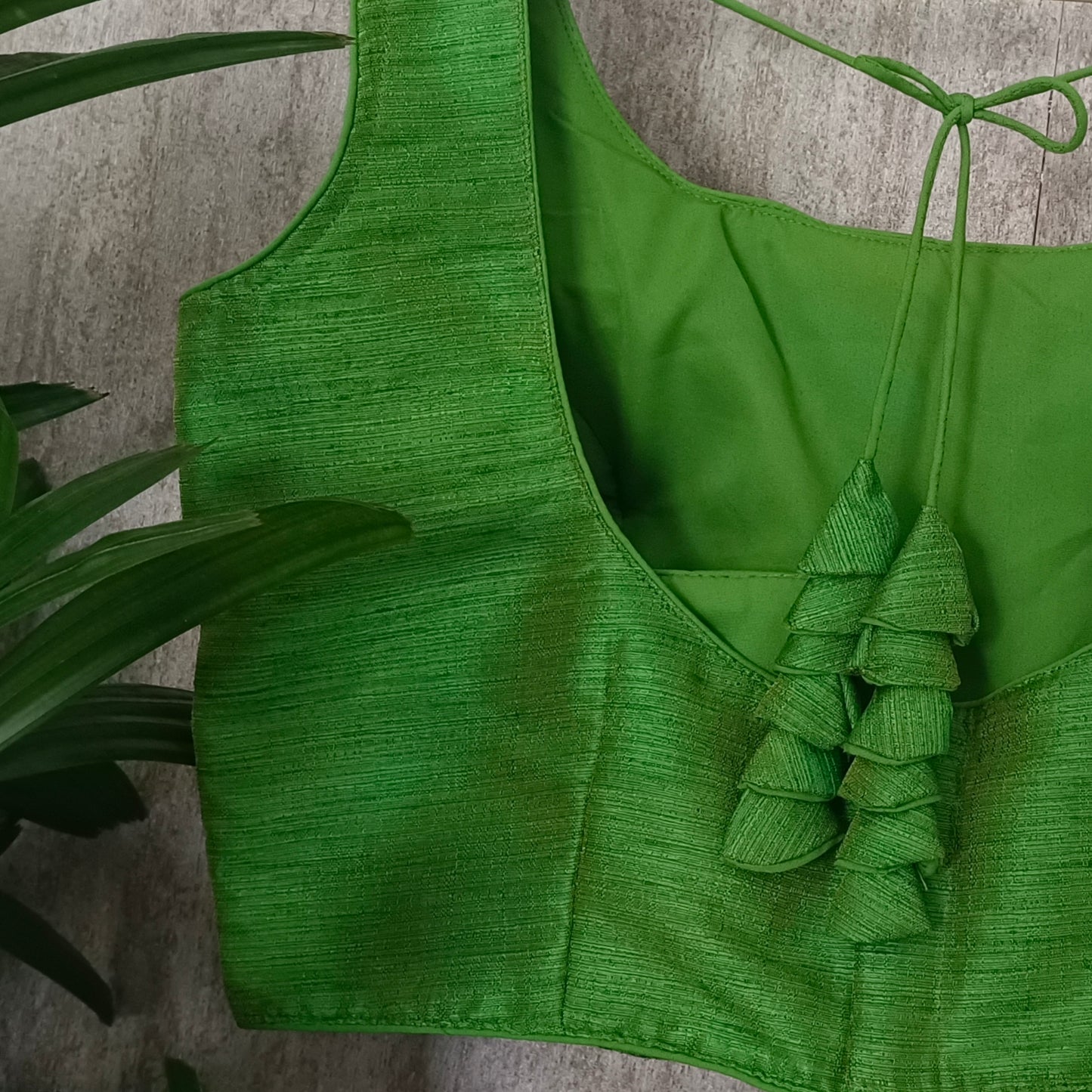 Green Sleeveless Blouse